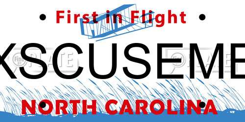 XSCUSEME North Carolina License Plate