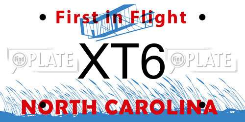XT6 North Carolina License Plate