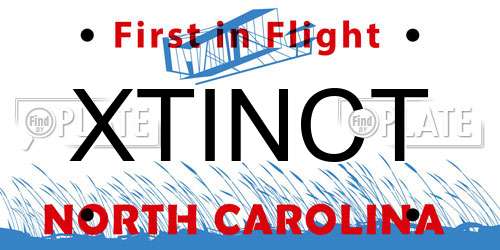 XTINCT North Carolina License Plate