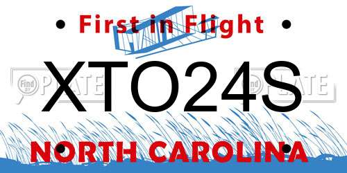 XTO24S North Carolina License Plate
