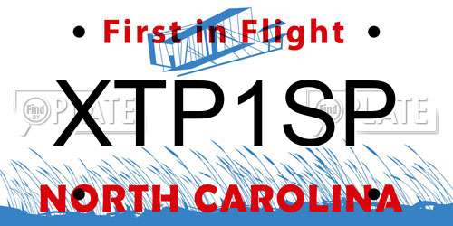 XTP1SP North Carolina License Plate