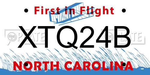 XTQ24B North Carolina License Plate