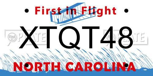 XTQT48 North Carolina License Plate