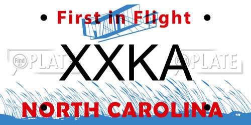 XXKA North Carolina License Plate