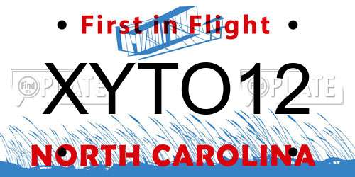 XYTO12 North Carolina License Plate
