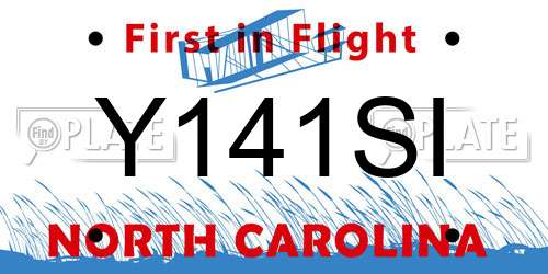 Y141SI North Carolina License Plate