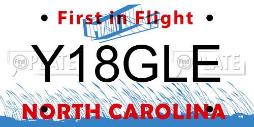 Y18GLE North Carolina License Plate