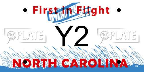 Y2 North Carolina License Plate