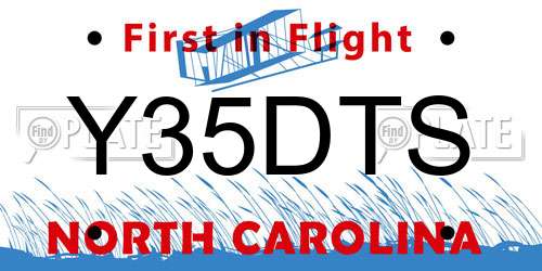 Y35DTS North Carolina License Plate