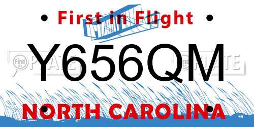 Y656QM North Carolina License Plate