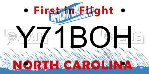 Y71BOH North Carolina License Plate