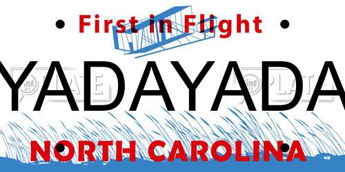 YADAYADA North Carolina License Plate