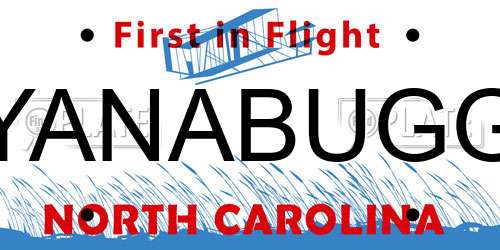 YANABUGG North Carolina License Plate