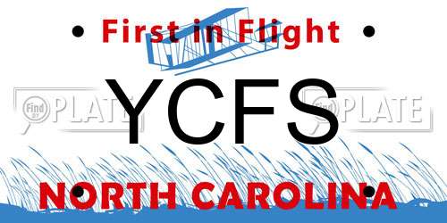 YCFS North Carolina License Plate
