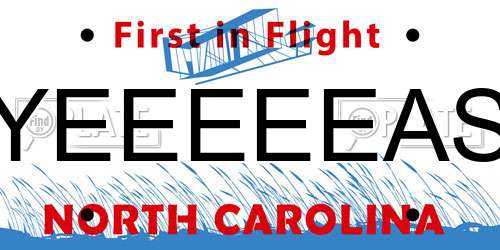 YEEEEEAS North Carolina License Plate