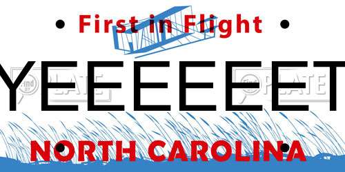 YEEEEEET North Carolina License Plate