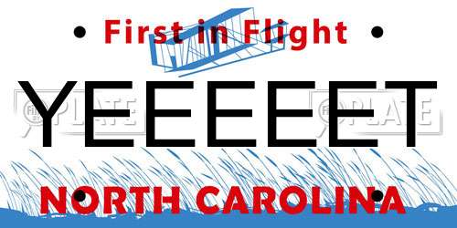 YEEEEET North Carolina License Plate