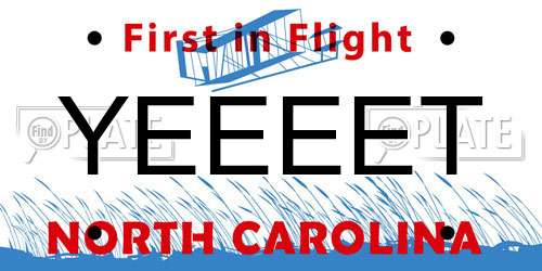 YEEEET North Carolina License Plate