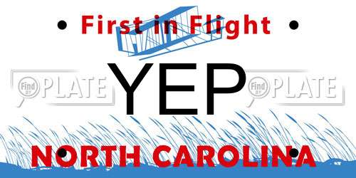 YEP North Carolina License Plate