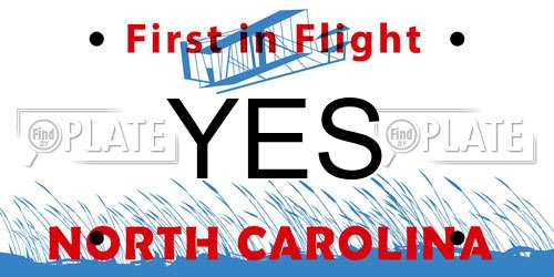 YES North Carolina License Plate