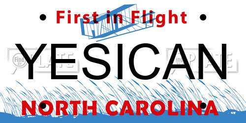 YESICAN North Carolina License Plate