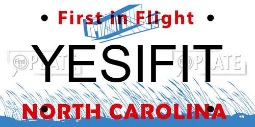 YESIFIT North Carolina License Plate