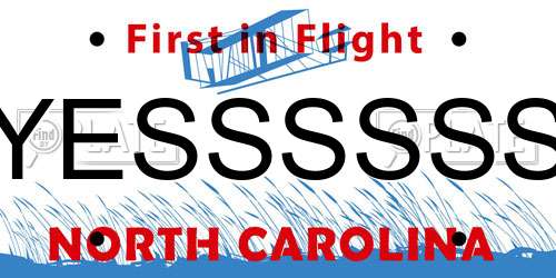 YESSSSSS North Carolina License Plate