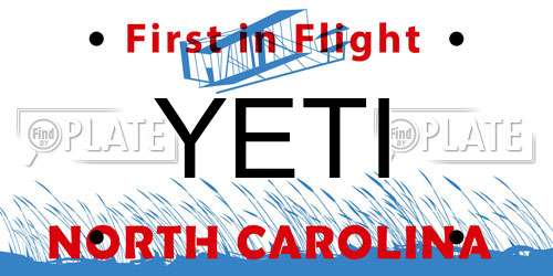 YETI North Carolina License Plate