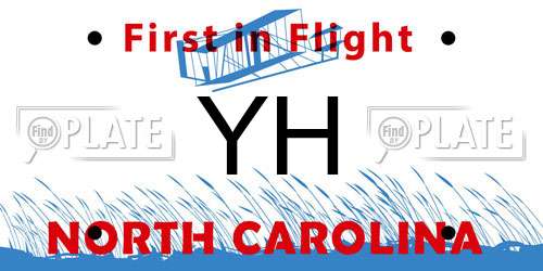 YH North Carolina License Plate