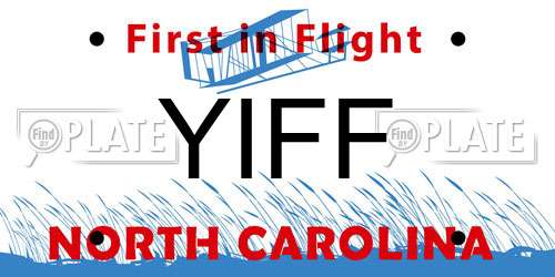 YIFF North Carolina License Plate