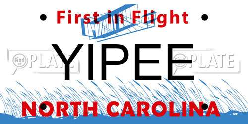YIPEE North Carolina License Plate