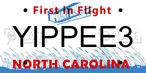 YIPPEE3 North Carolina License Plate