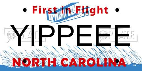 YIPPEEE North Carolina License Plate