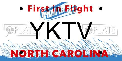 YKTV North Carolina License Plate