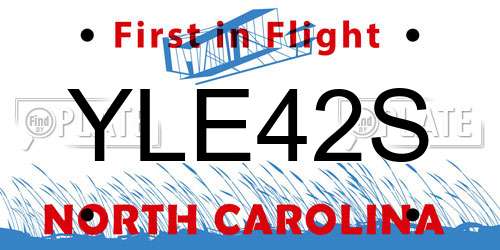 YLE42S North Carolina License Plate