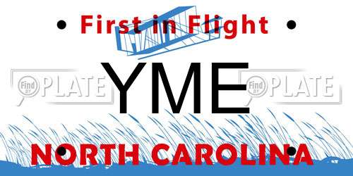 YME North Carolina License Plate