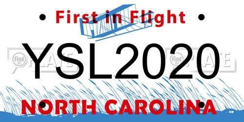 YSL2020 North Carolina License Plate