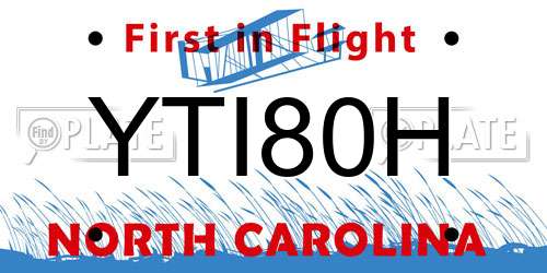 YTI80H North Carolina License Plate