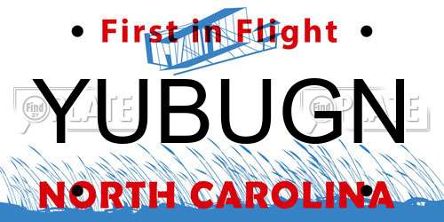 YUBUGN North Carolina License Plate