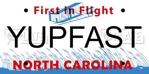 YUPFAST North Carolina License Plate
