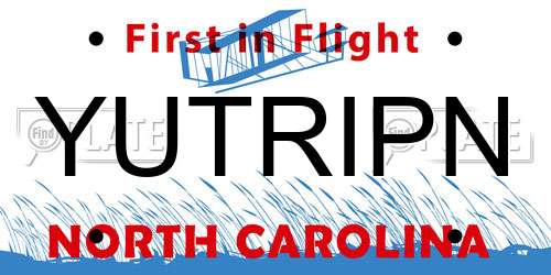 YUTRIPN North Carolina License Plate