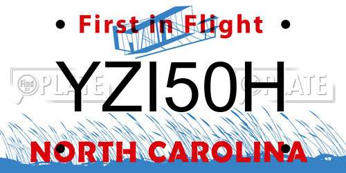 YZI50H North Carolina License Plate