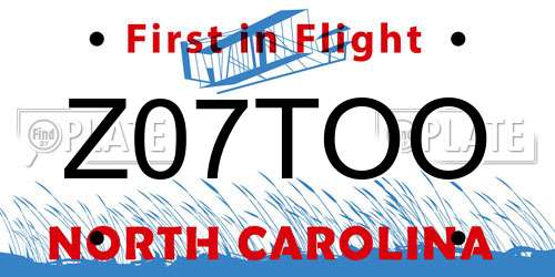 Z07TOO North Carolina License Plate