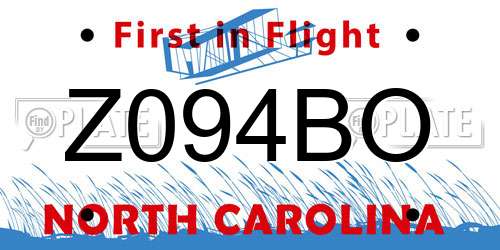 Z094BO North Carolina License Plate