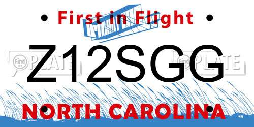 Z12SGG North Carolina License Plate