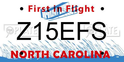Z15EFS North Carolina License Plate