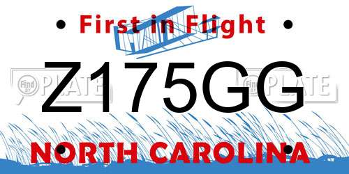 Z175GG North Carolina License Plate