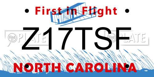 Z17TSF North Carolina License Plate