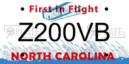 Z200VB North Carolina License Plate