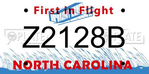 Z2128B North Carolina License Plate